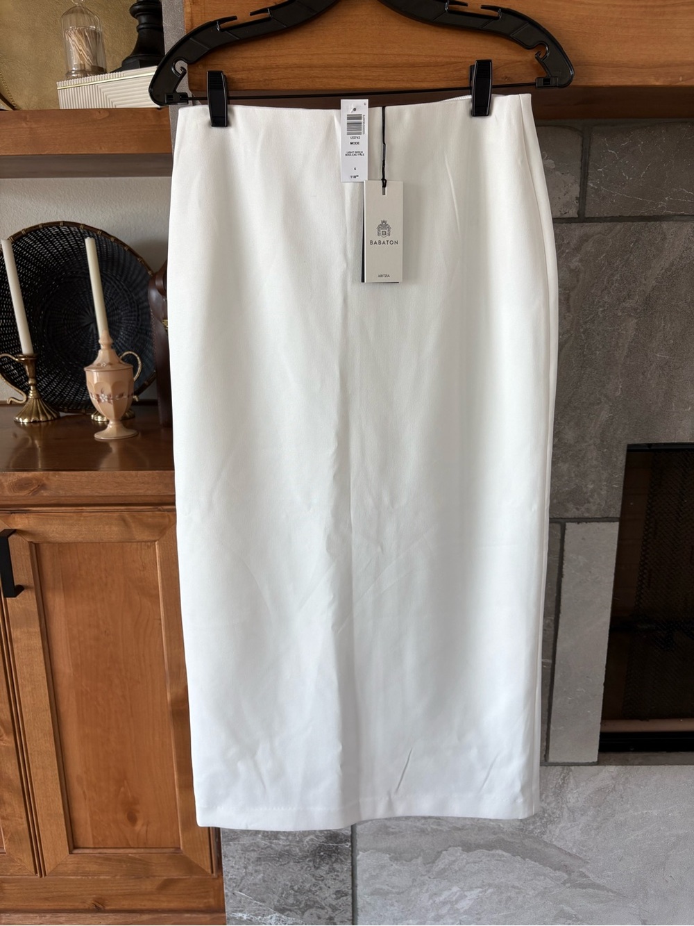 Aritzia Babaton light birch Midi Pencil Skirt - Sleek High-Waist Styling
